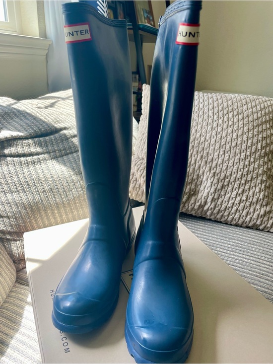 Hunter Shoes - Hunter Tall Rain Boots in Deep Navy Blue